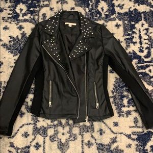 Miami Faux Leather /Pearls Jacket